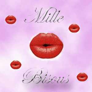 Gif animé mille bisous